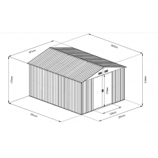 Садовий будинок металевий HECHT 10X10 PLUS