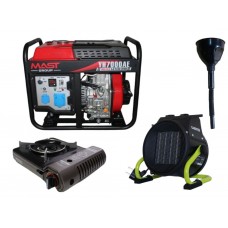 Дизельний генератор MAST GROUP YH7000AE + газова плитка Orcamp CK-505 + електричний обігрівач Gardyer HE2000