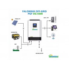 Сонячний фотоелектричний інвертор OFF-GRID PGF OG-5500 MPPT 5.5KW + WiFi