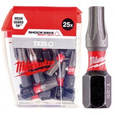 Біта SHOCKWAVE MILWAUKEE, TX25, 25мм, (25шт)