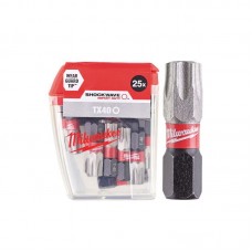 Біта SHOCKWAVE MILWAUKEE, TX40, 25мм, (25шт)