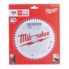 Диск пиляльний Alu PFTE MILWAUKEE, діаметр 184х30х2,4мм, 54 зуб.