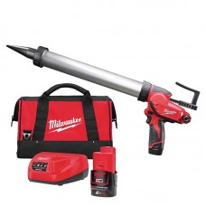 Клейовий пістолет MILWAUKEE M12 PCG/400A-201B (Li-Ion 2Ач) 4933441665 (+ заряд.пристрій, 1 акум., ал