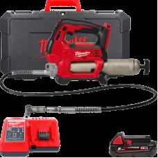 Змащувальний пістолет MILWAUKEE HEAVY DUTY M18 GG-201C (акум 2Аг, акум 4Аг, зарядн пристрій, кейс)