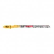 Полотна для лобзіка Curve MILWAUKEE, 75мм/ крок зуба 2,5мм, (5шт), (фігурний різ, деревина)