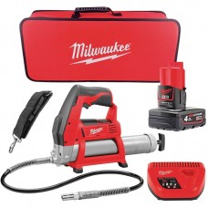 Шприц для змащування MILWAUKEE M12 GG-401B (Li-Ion 4Ач) 4933441675 (+ заряд. пристрій, 1 акум., в сумці