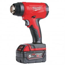 Термоповітродувка   акумуляторна MILWAUKEE, M18 BHG-502C (+ заряд.пристрій, 2 акум.Х 5Аг, кейс)