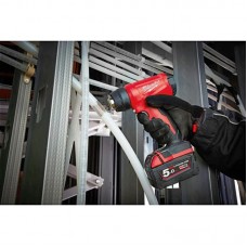 Термоповітродувка   акумуляторна MILWAUKEE, M18 BHG-502C (+ заряд.пристрій, 2 акум.Х 5Аг, кейс)