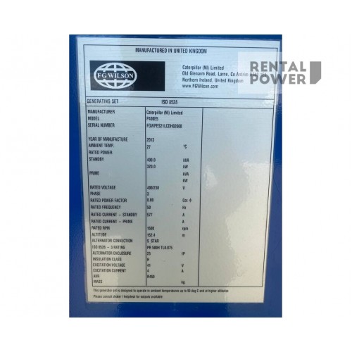 Генератор дизельний FG WILSON P 400 (280кВт)