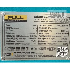 Генератор дизельний Full FP 275 (200 кВт)