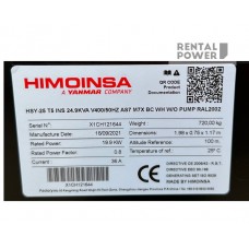 Генератор дизельний HIMOINSA HSY-25 T5 (16,7 кВт)