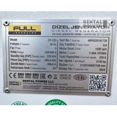 Генератор дизельний Full FP 220 (160 кВт)