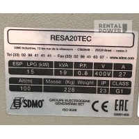 Генератор газовий SDMO RESA 20 TEC (17кВт)