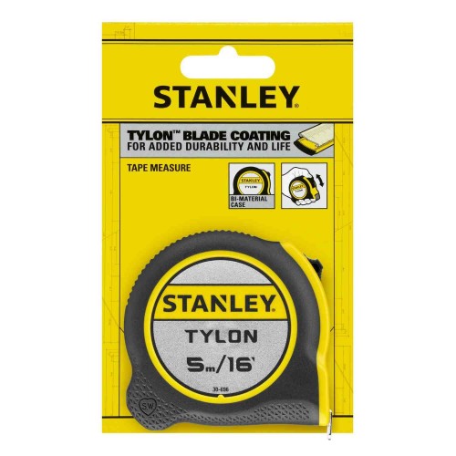 Рулетка вимірювальна OPP Tylon ™ довжиною 5 м, шириною 19 мм з метричної та дюймової шкалами STANLEY 0-30-696