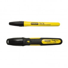 Набор з двох плоских маркерів FatMax® з плоским наконечником і стійким чорним чорнилом STANLEY 0-47-314