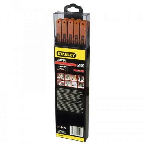 Полотно ножівкове Rubis довжиною 300 мм з молібденової швидкорізальної сталі для всіх типів металів, 100 штук STANLEY 1-15-906