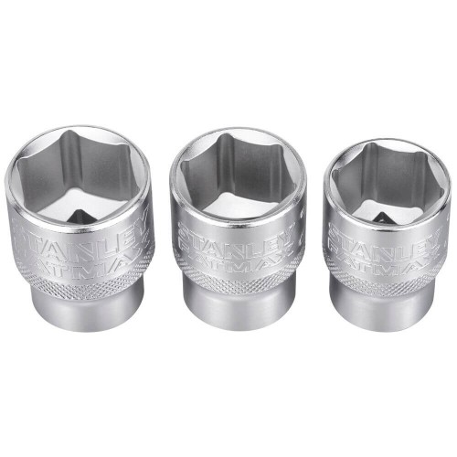 Набір торцевих головок 1/2 Maxi Drive, із шестигранним профілем, 3 шт: 21, 22 24 мм. STANLEY FMMT17095-0