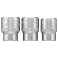 Набір торцевих головок 1/2 Maxi Drive, із шестигранним профілем, 3 шт: 21, 22 24 мм. STANLEY FMMT17095-0