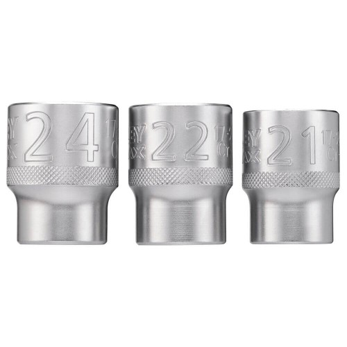 Набір торцевих головок 1/2 Maxi Drive, із шестигранним профілем, 3 шт: 21, 22 24 мм. STANLEY FMMT17095-0