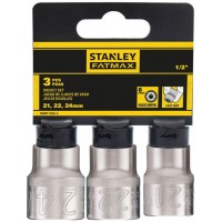 Набір торцевих головок 1/2 Maxi Drive, із шестигранним профілем, 3 шт: 21, 22 24 мм. STANLEY FMMT17095-0