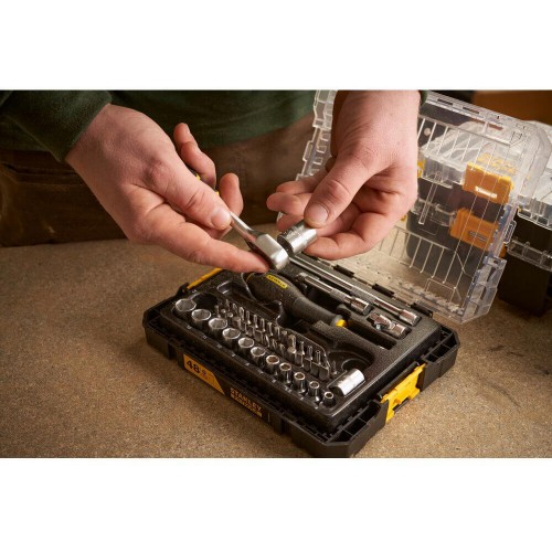 Набір торцевих головок 1/4 FATMAX® Maxi Drive, шестигранних, 48 предметів STANLEY FMMT98101-0