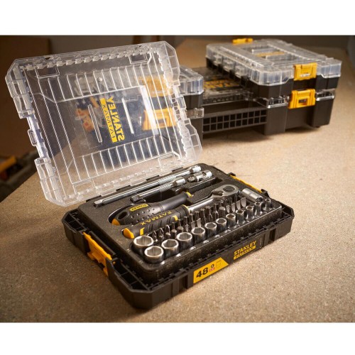 Набір торцевих головок 1/4 FATMAX® Maxi Drive, шестигранних, 48 предметів STANLEY FMMT98101-0