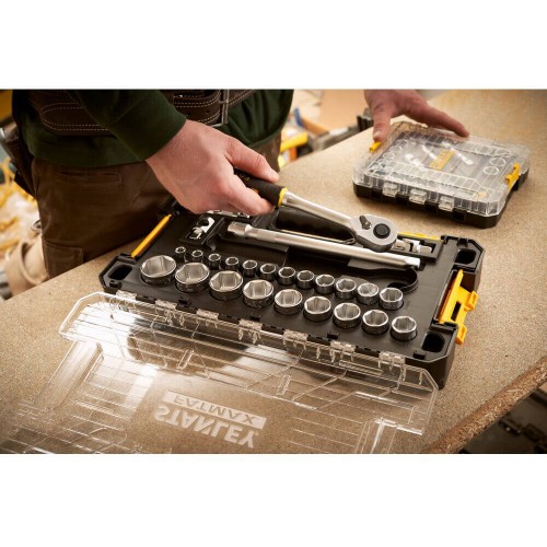 Набір торцевих головок 1/2 FATMAX® Maxi Drive, шестигранних, 26 предметів STANLEY FMMT98103-1