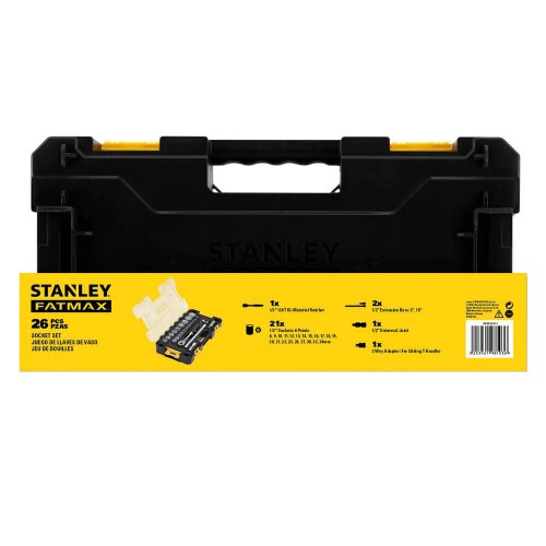 Набір торцевих головок 1/2 FATMAX® Maxi Drive, шестигранних, 26 предметів STANLEY FMMT98103-1