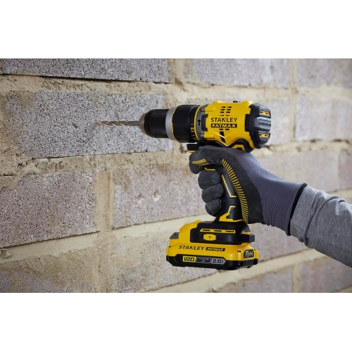 Дриль-шурупокрут ударний акумуляторний безщітковий STANLEY FATMAX SFMCD721D2K