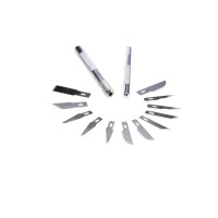 Набір скальпелів Hobby з двома ручками і 12-ма різними лезами STANLEY STHT0-73872