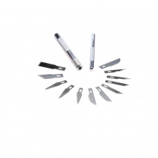 Набір скальпелів Hobby з двома ручками і 12-ма різними лезами STANLEY STHT0-73872