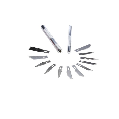 Набір скальпелів Hobby з двома ручками і 12-ма різними лезами STANLEY STHT0-73872