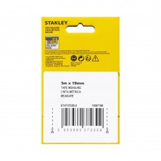 Рулетка вимірювальна CONTROL-LOCK довжиною 3 м, шириною 19 мм, в обгумованому корпусі, з подвійною шкалою STANLEY STHT37230-0