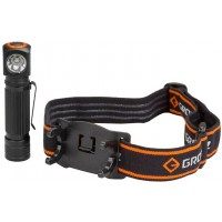 Акумуляторний налобний ліхтар LED-240 з магнітом, 7W LED, 130 люмен Groz 55072