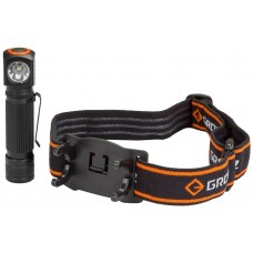 Акумуляторний налобний ліхтар LED-240 з магнітом, 7W LED, 130 люмен Groz 55072