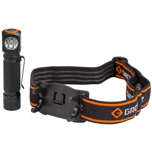 Акумуляторний налобний ліхтар LED-240 з магнітом, 7W LED, 130 люмен Groz 55072