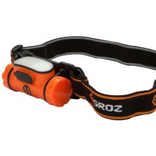 Ліхтарик налобний акумуляторний LED-220, 3W COB, 150 люмен Groz 55052