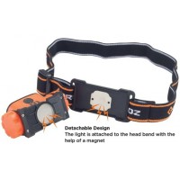 Ліхтарик налобний акумуляторний LED-220, 3W COB, 150 люмен Groz 55052