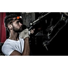 Ліхтарик налобний акумуляторний LED-220, 3W COB, 150 люмен Groz 55052