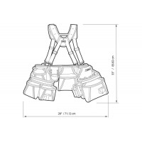 Розвантажувальний пояс з кишенями ToughBuilt Pro Framer (TB-301-6)