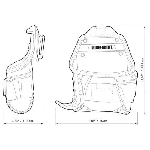 Будівельна поясна сумка для молотка ToughBuilt ClipTech (TB-CT-24)