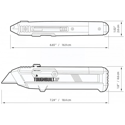 Трапецієподібний ніж ToughBuilt Reload 184 мм (TB-H4S2-03)