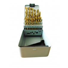 Набір свердел по металу 25 шт Ø 1-13 мм з титаново-нітридним покриттям VULKAN HSS TiN