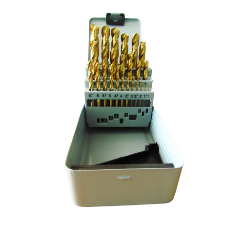 Набір свердел по металу 25 шт Ø 1-13 мм з титаново-нітридним покриттям VULKAN HSS TiN