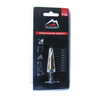 Свердло ступінчасте VULKAN HSS TiN (4-12мм, 9 ступенів)