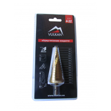 Свердло ступінчасте VULKAN HSS TiN (4-32мм, 15 ступенів)