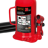 Домкрат гідравлічний 20т GTM Т92004 пляшковий одноштоковий