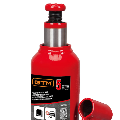 Домкрат гідравлічний 5т GTM Т90504S пляшковий одноштоковий в кейсі