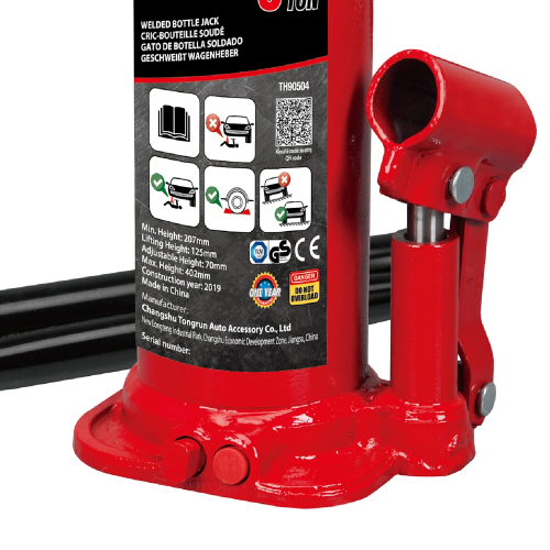 Домкрат гідравлічний 5т GTM Т90504S пляшковий одноштоковий в кейсі