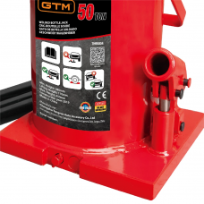Домкрат гідравлічний 50т GTM TH95004 пляшковий одноштоковий